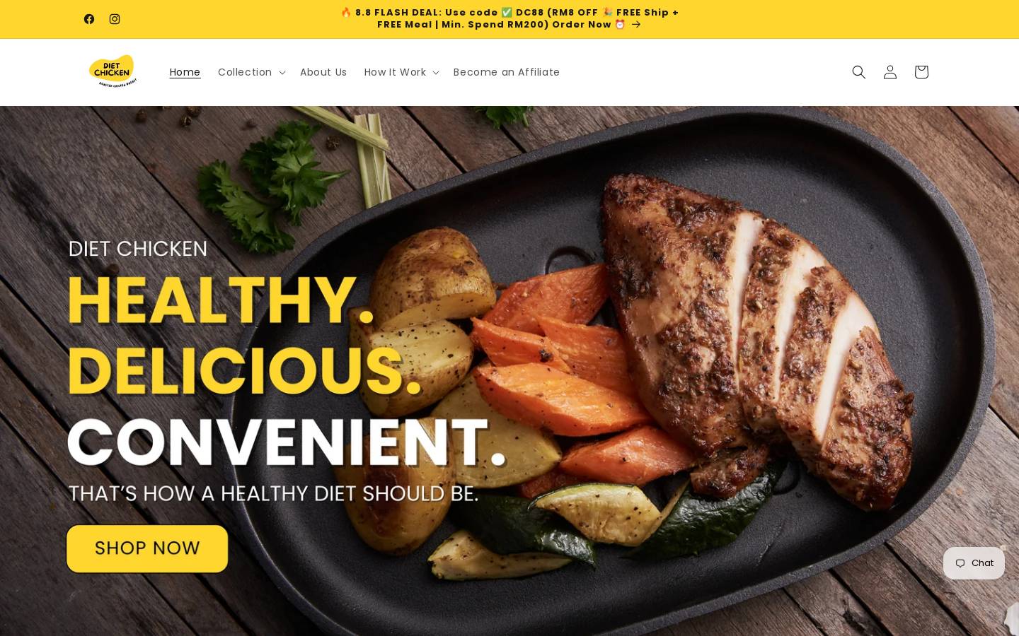 dietchicken.com homepage screenshot