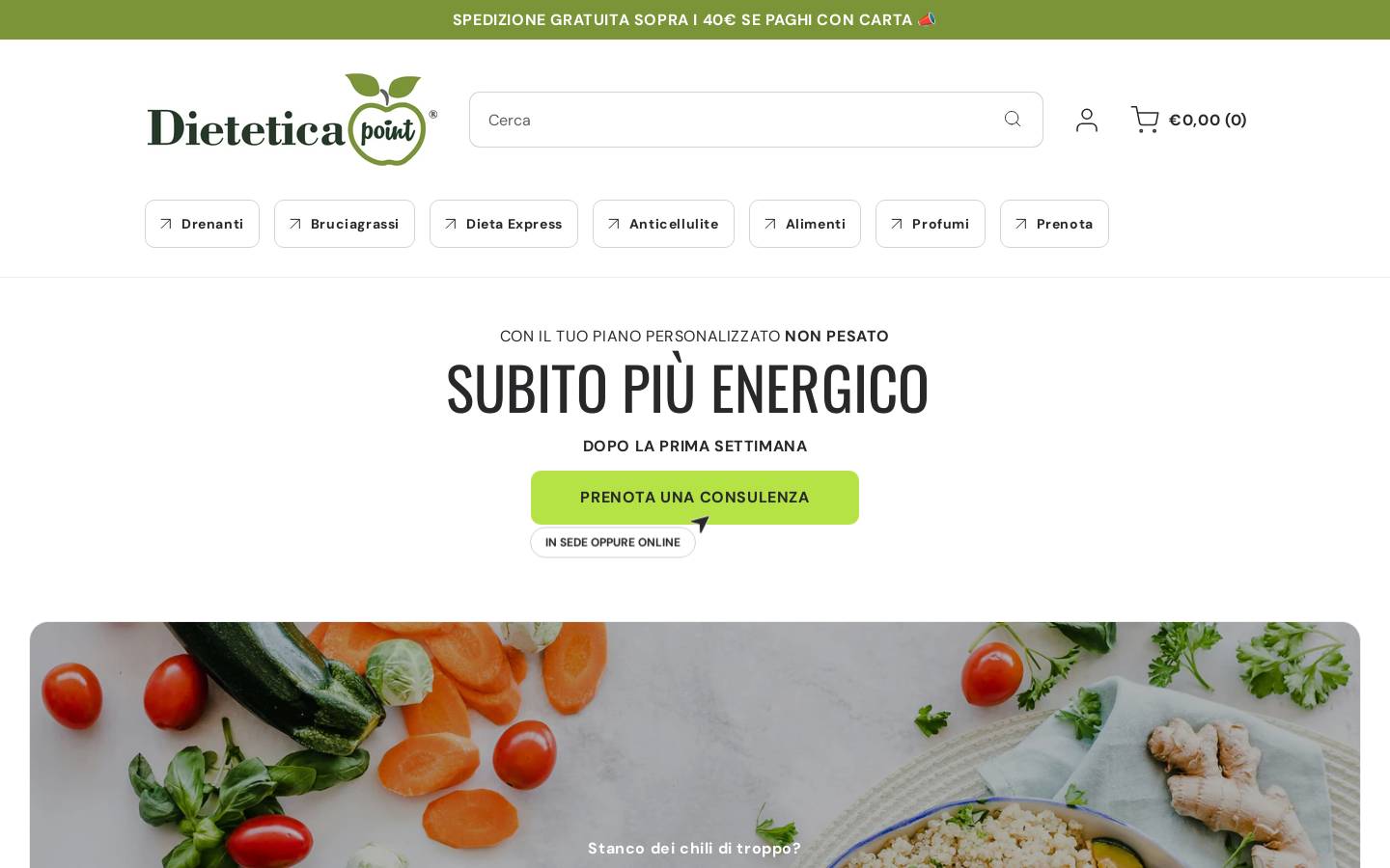 dieteticapoint.it homepage screenshot