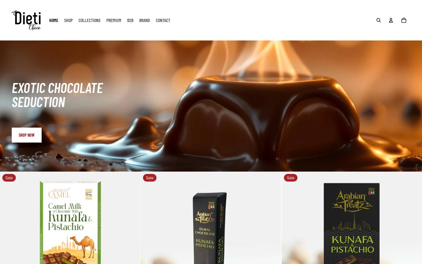 dietichoco.com homepage screenshot