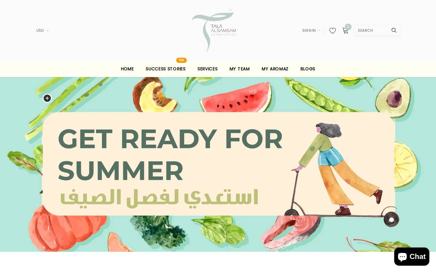 dietitiantala.com homepage screenshot