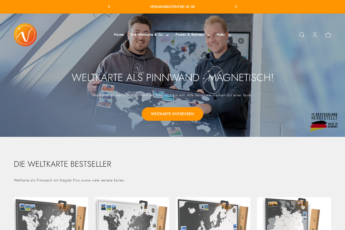 dieweltkarte.de homepage screenshot