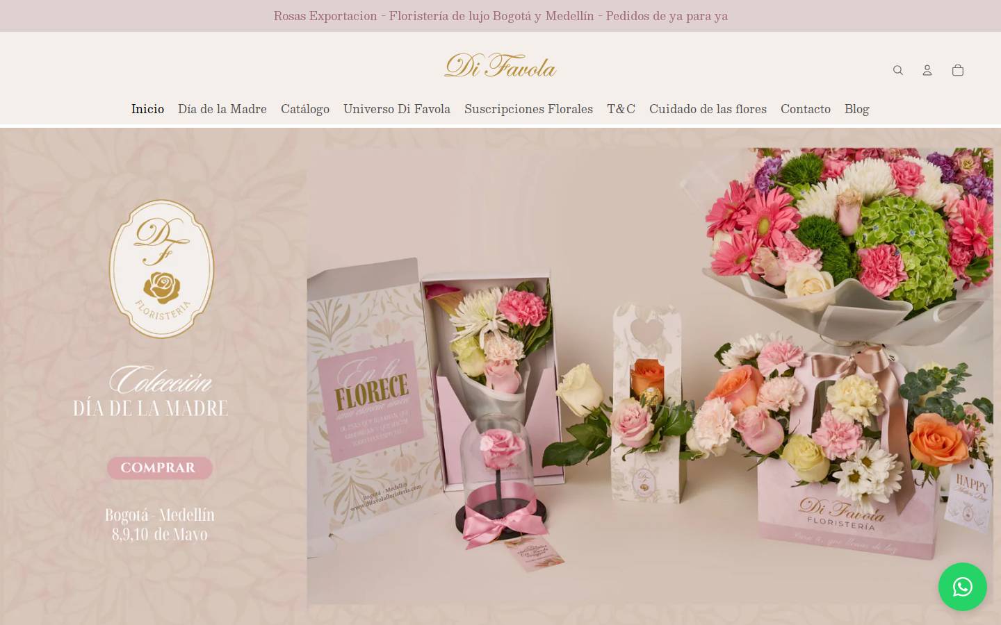 difavolafloristeria.com homepage screenshot