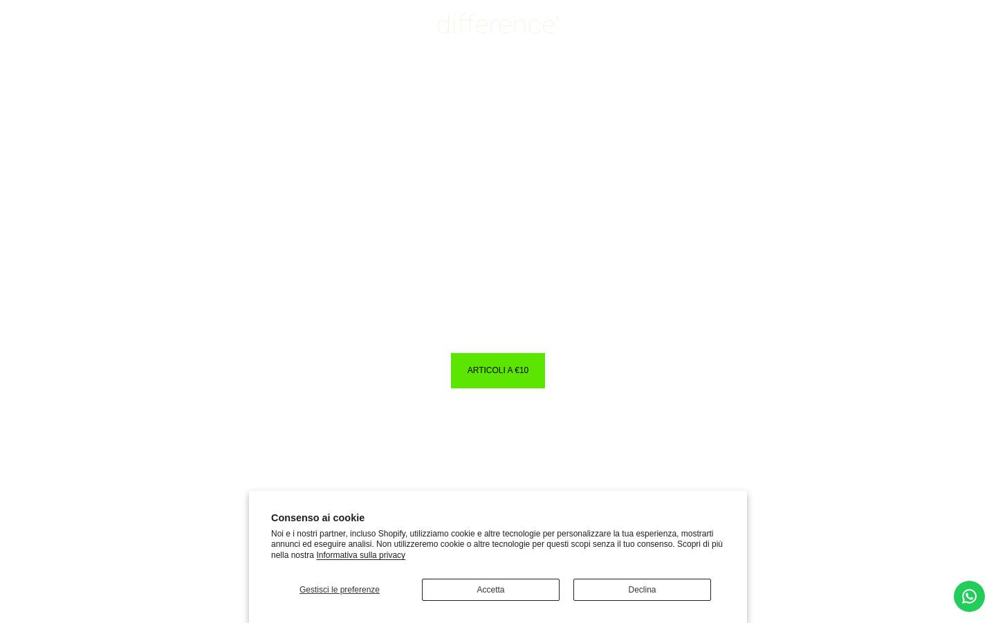 Differencestore homepage screenshot