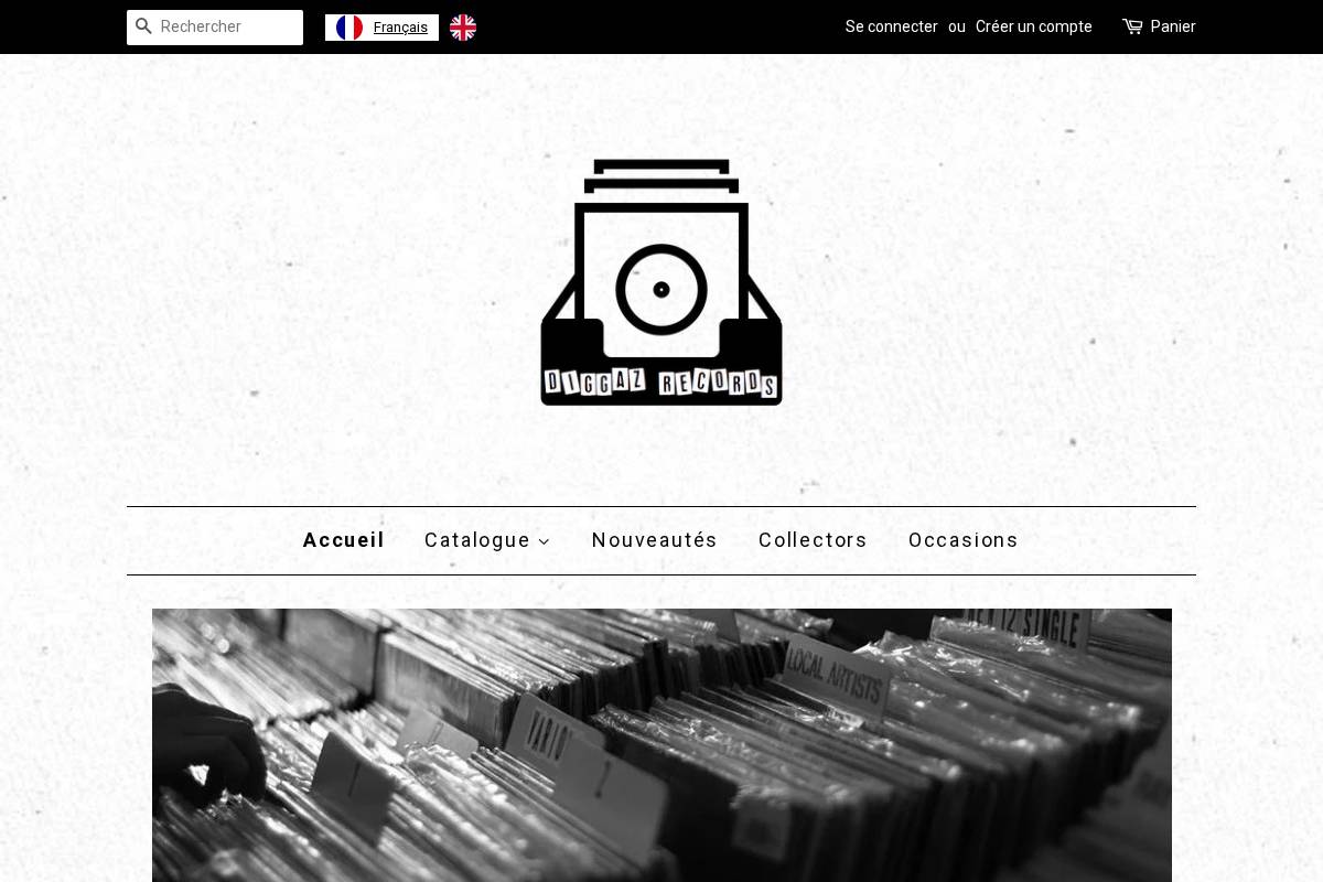 diggazrecords.com homepage screenshot