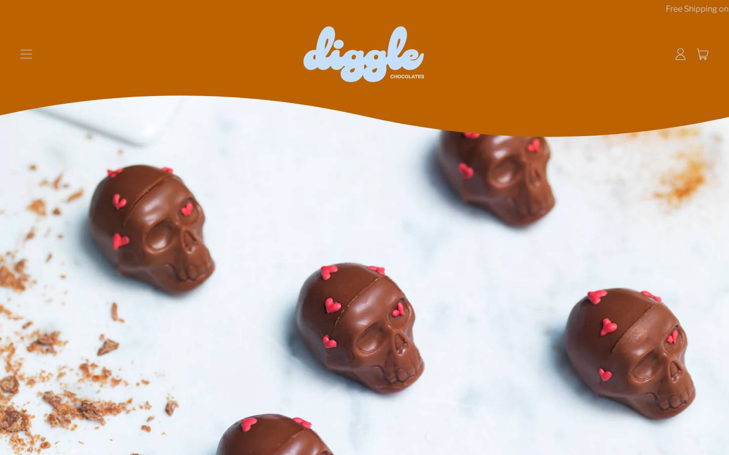 digglechocolates.com homepage screenshot