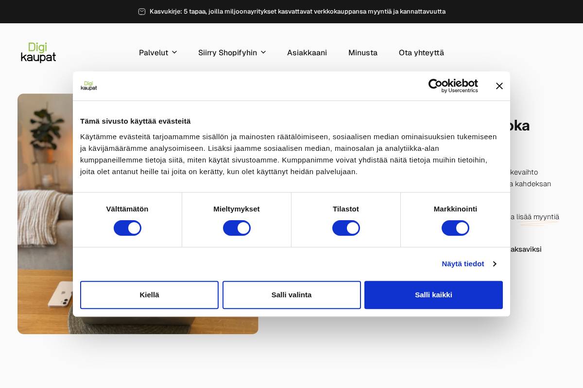 digikaupat.fi homepage screenshot