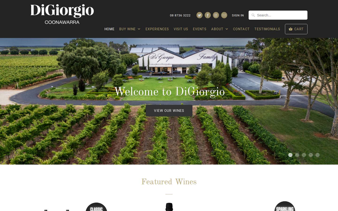 digiorgio.com.au homepage screenshot