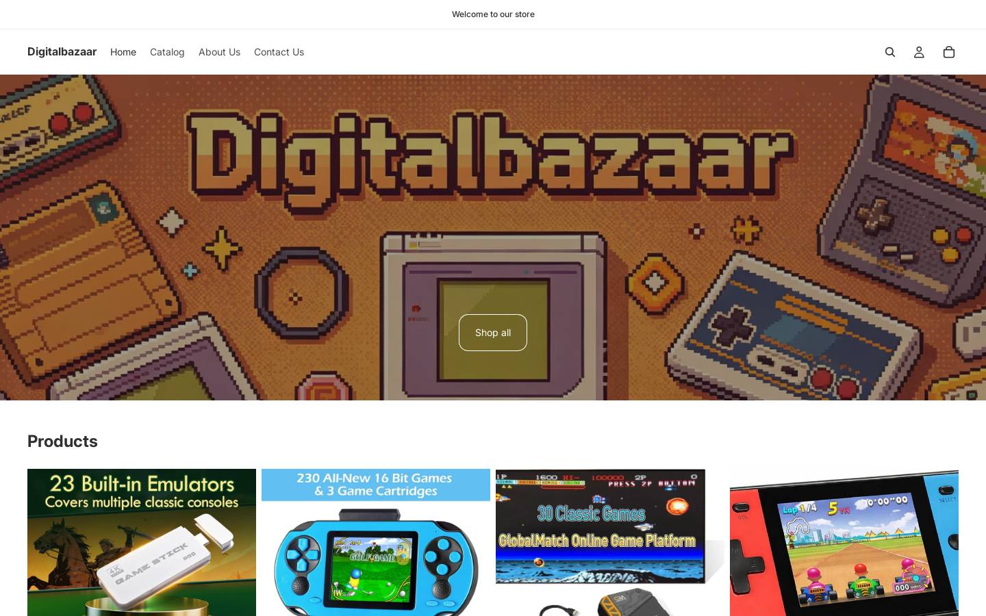 digitalbazaar.website homepage screenshot