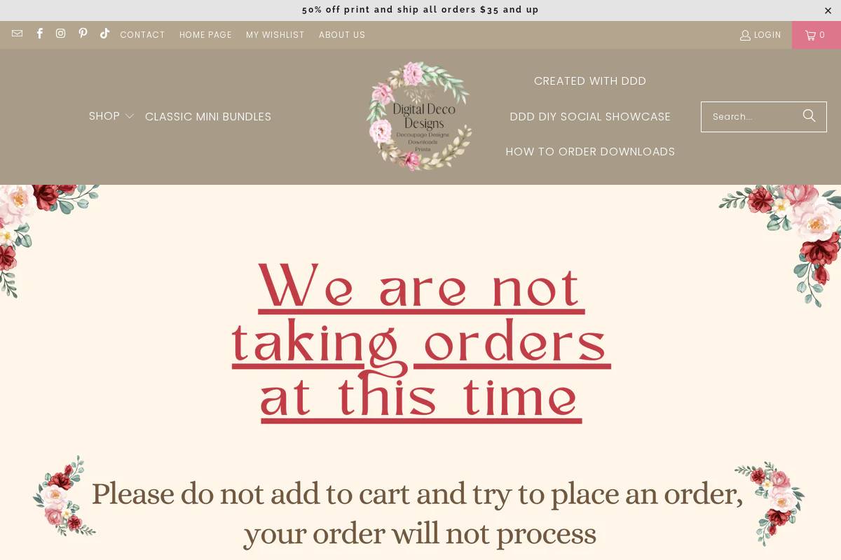 Digital Deco Designs homepage screenshot