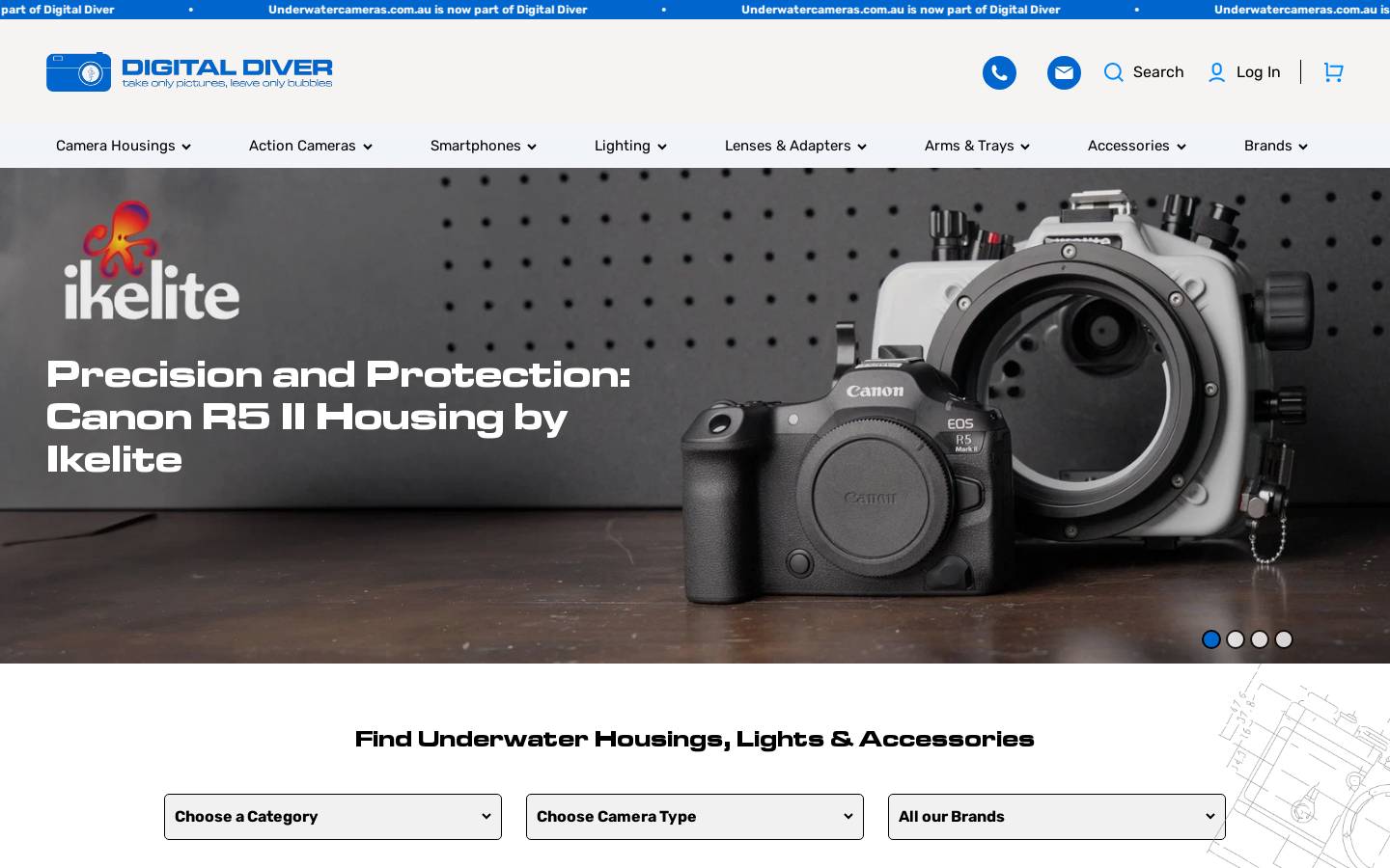 digitaldiver.net.au homepage screenshot