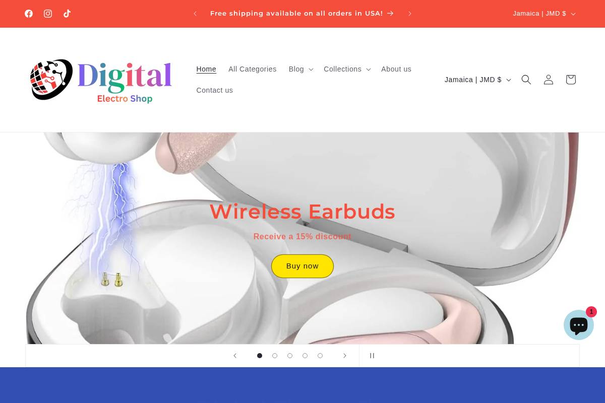 digitalelectroshop.com homepage screenshot