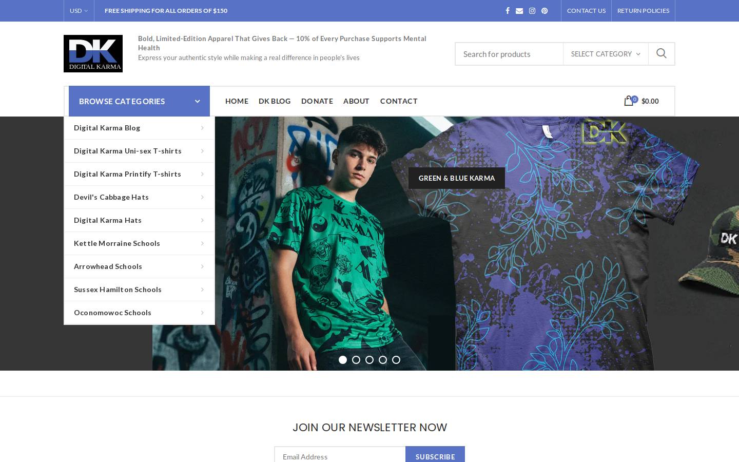 digitalkarma.org homepage screenshot