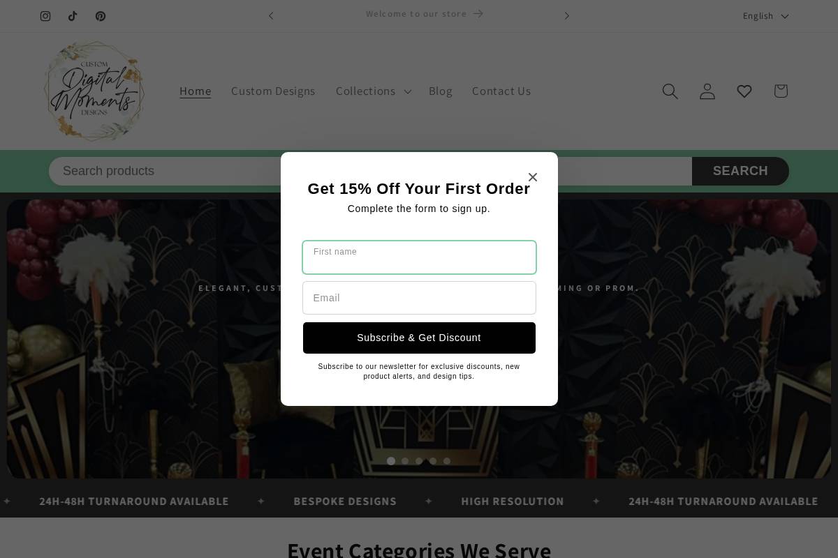 Digital Moments Rio homepage screenshot