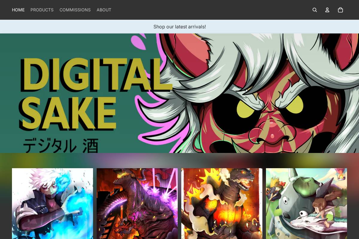 digitalsakeshop.com homepage screenshot