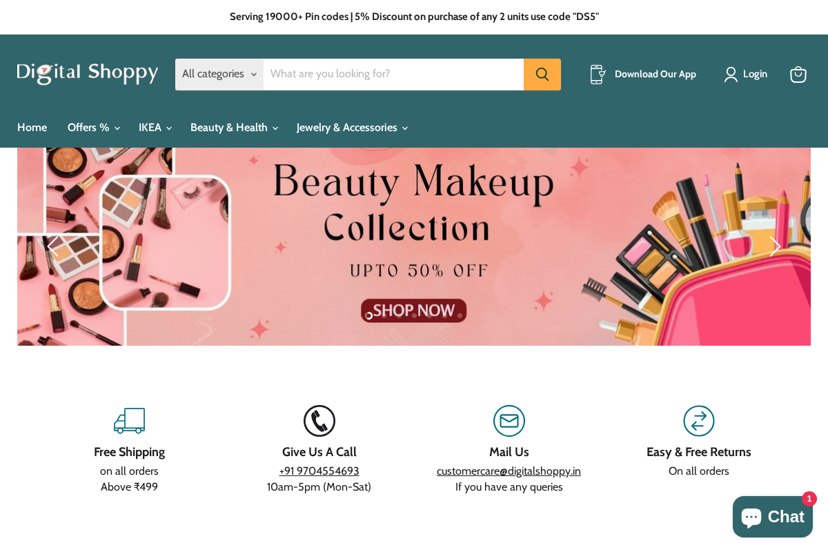 digitalshoppy.in homepage screenshot