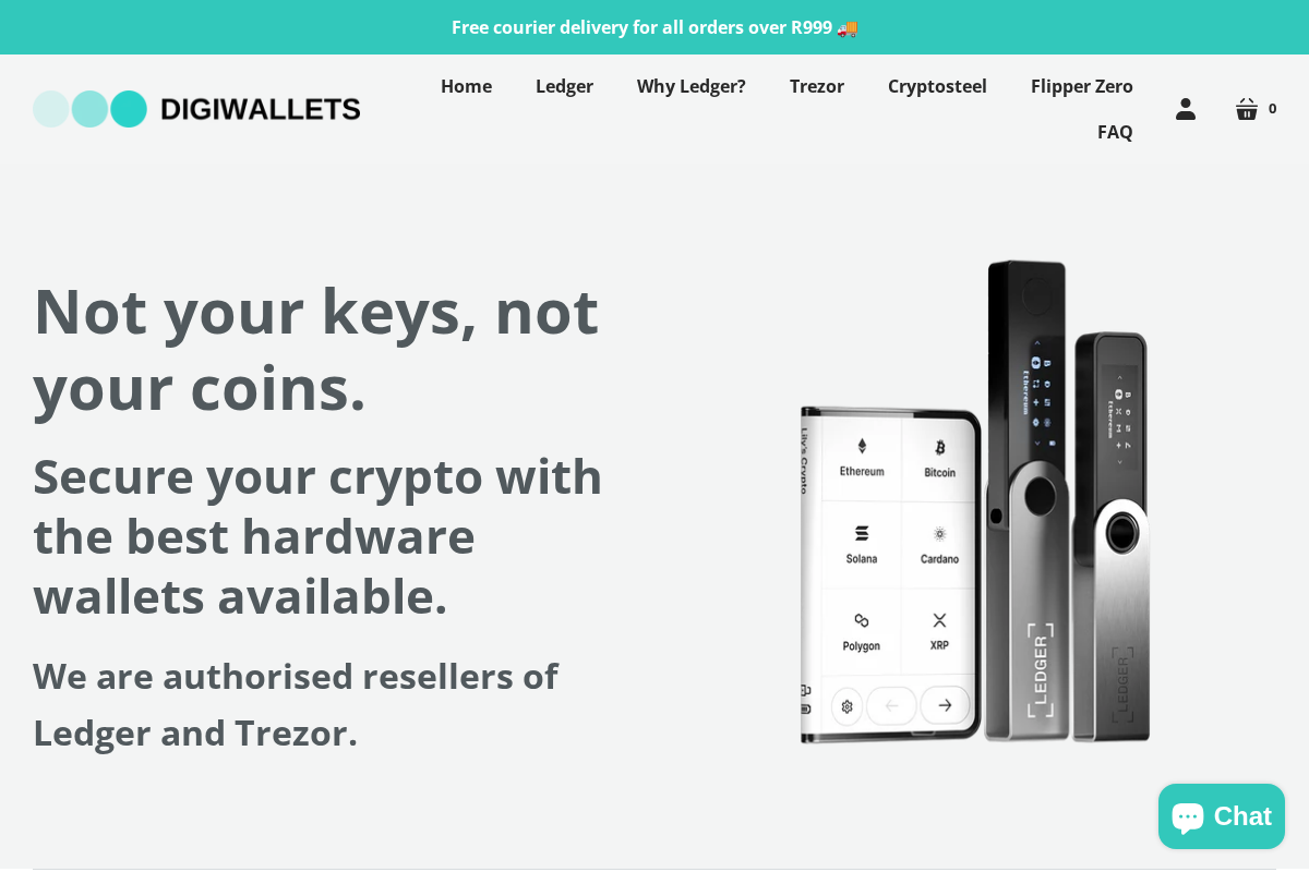 digiwallets homepage screenshot