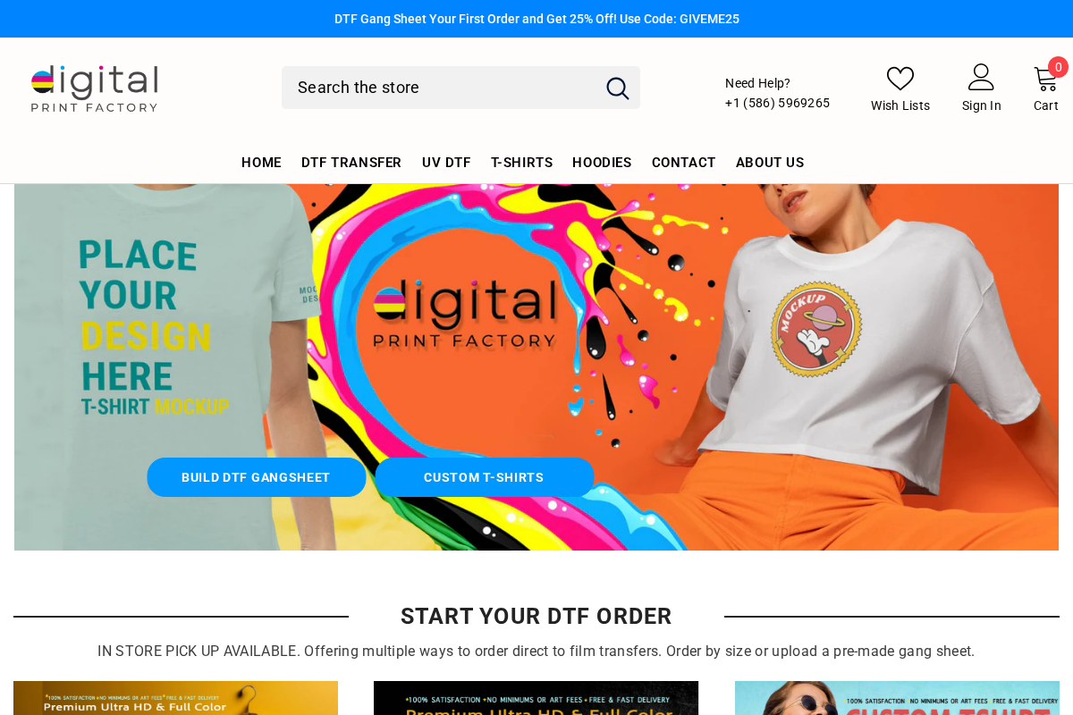 Digital Print Factory homepage screenshot