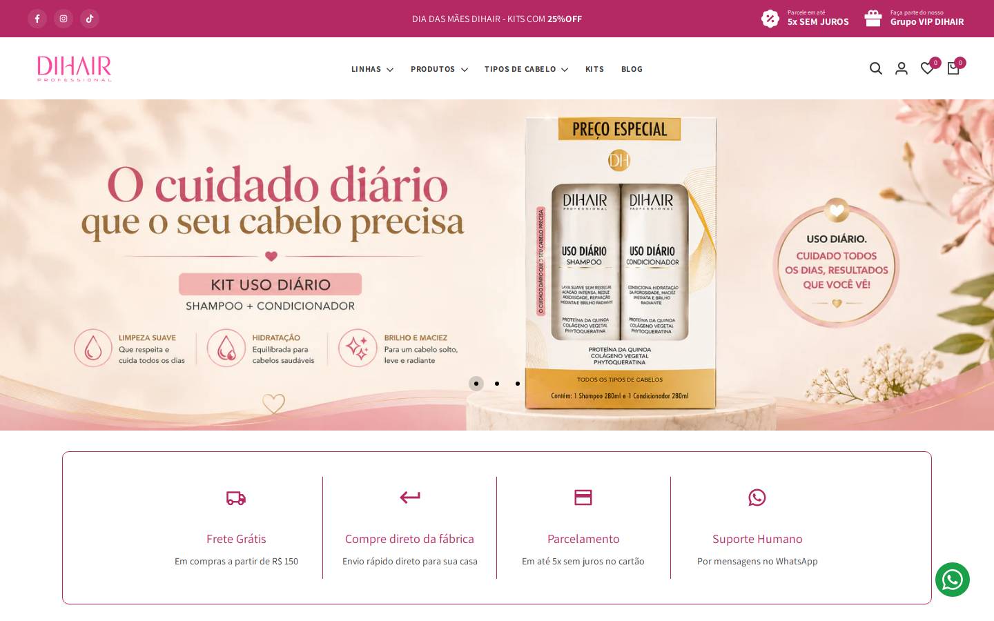 dihair.com.br homepage screenshot
