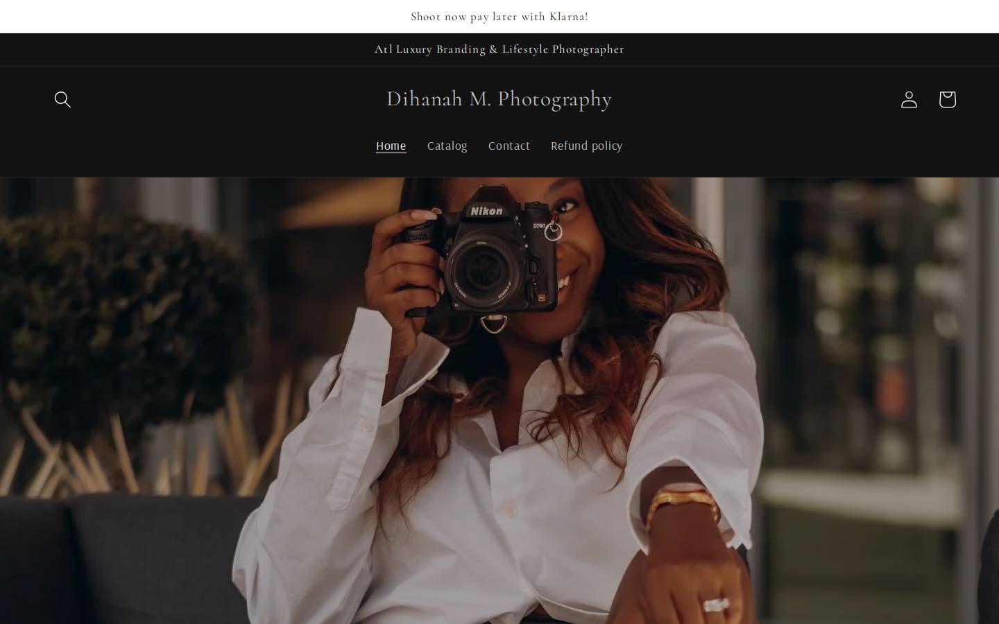 dihanahmphotography.com homepage screenshot