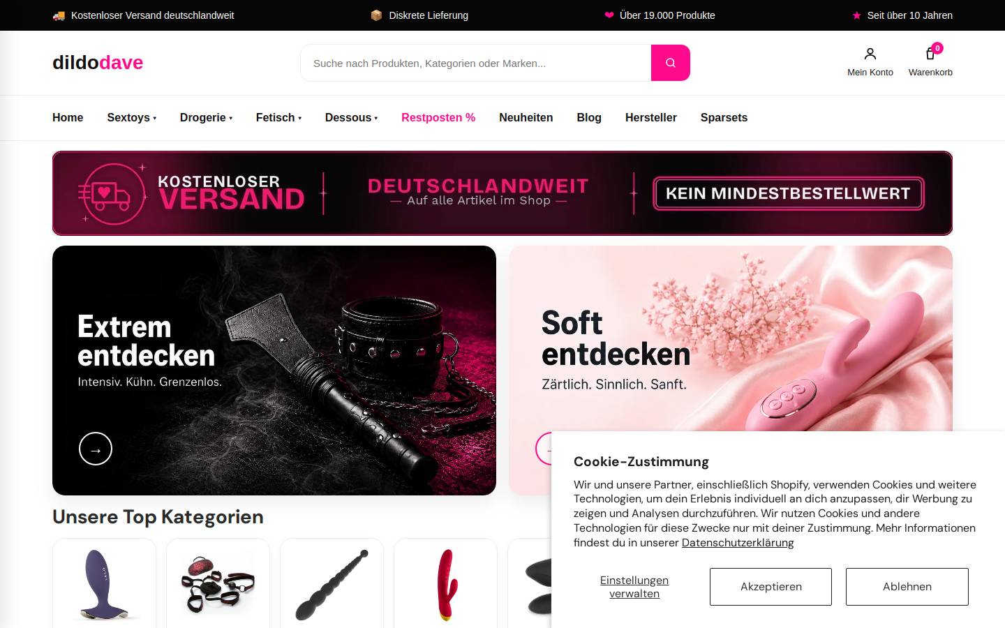 dildodave.de homepage screenshot