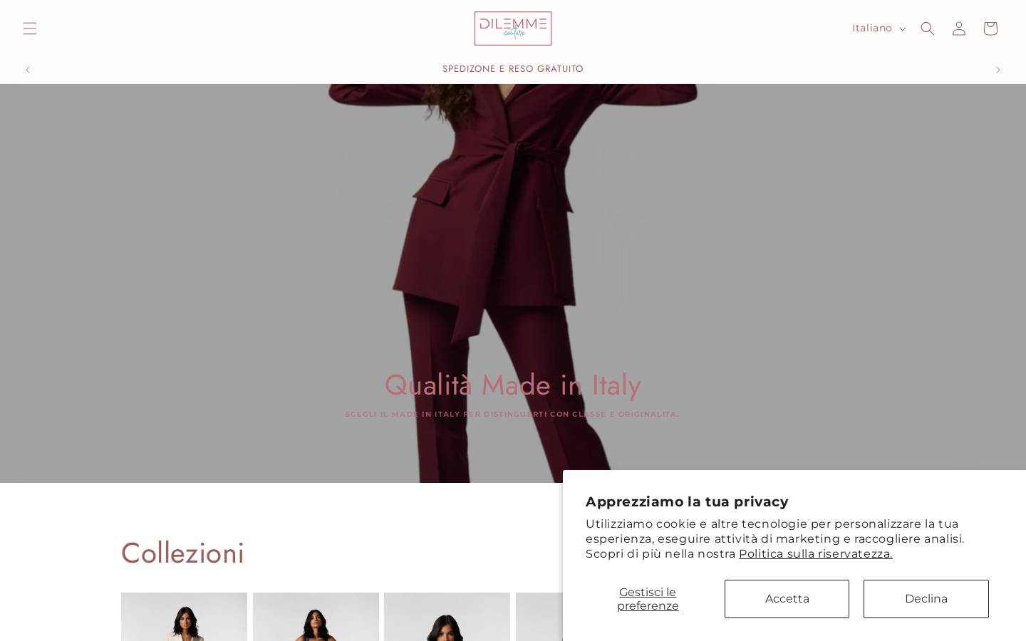 Dilemme Couture homepage screenshot