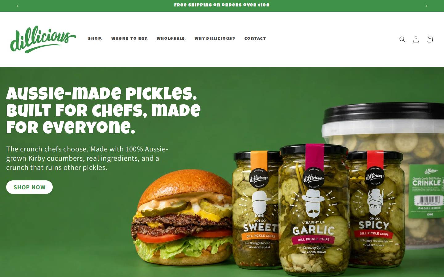 dillicious.com.au homepage screenshot