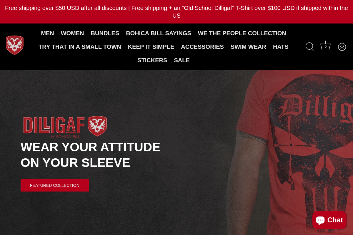 Dilligaf by Bohica Bill homepage screenshot