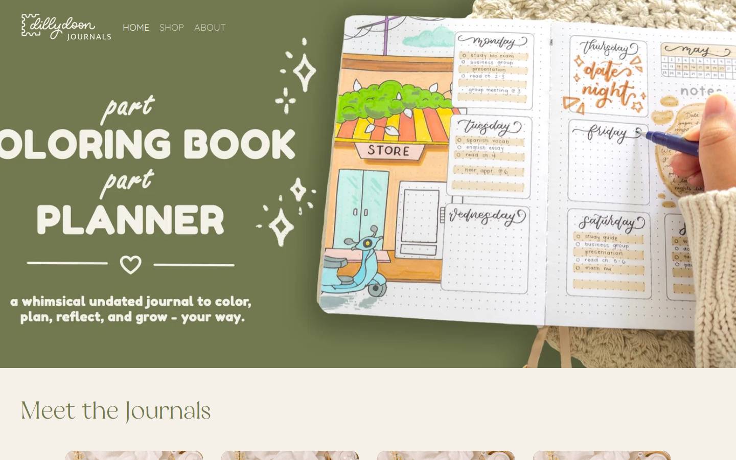 dillydoonjournals.com homepage screenshot