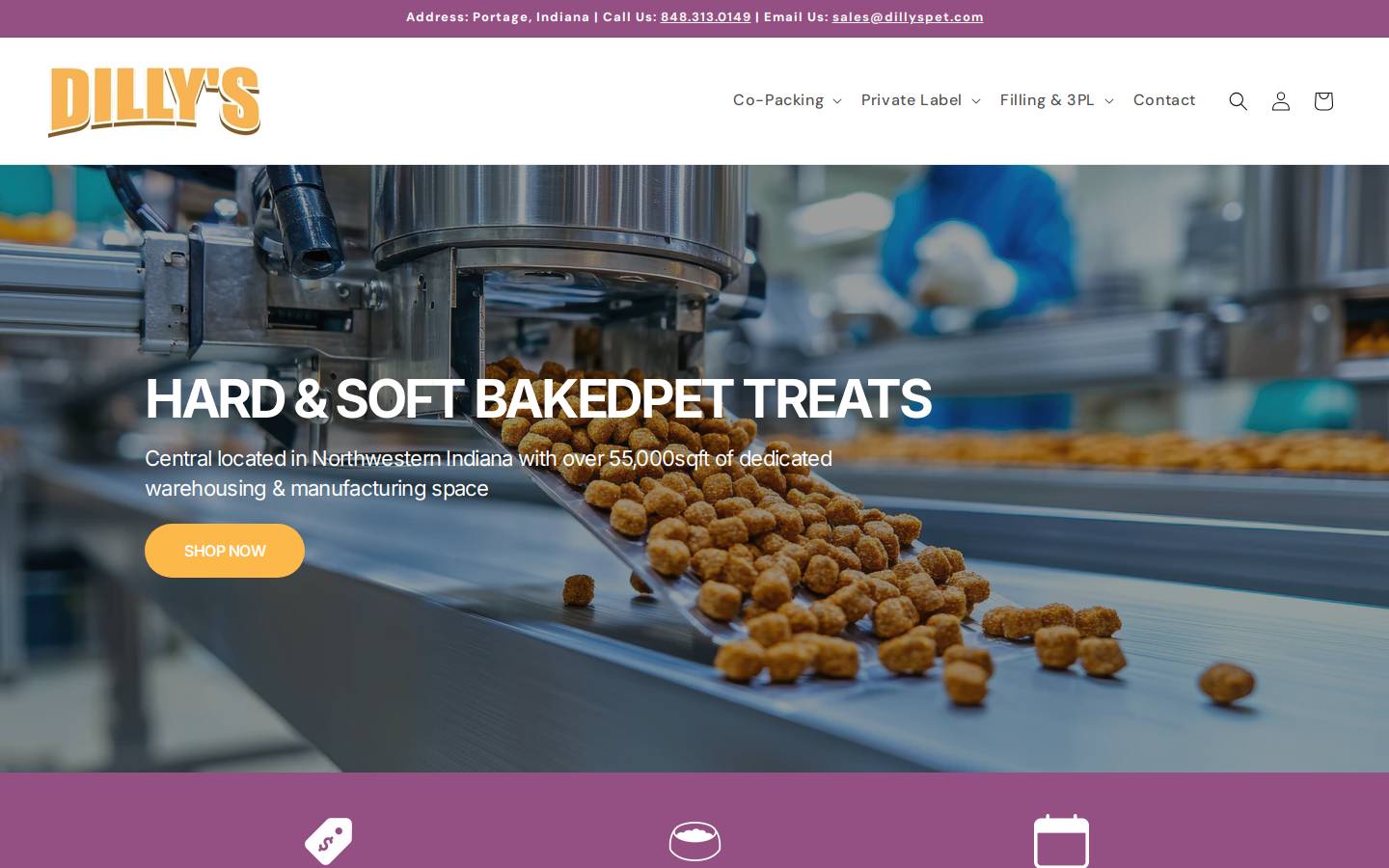 dillyspet.com homepage screenshot