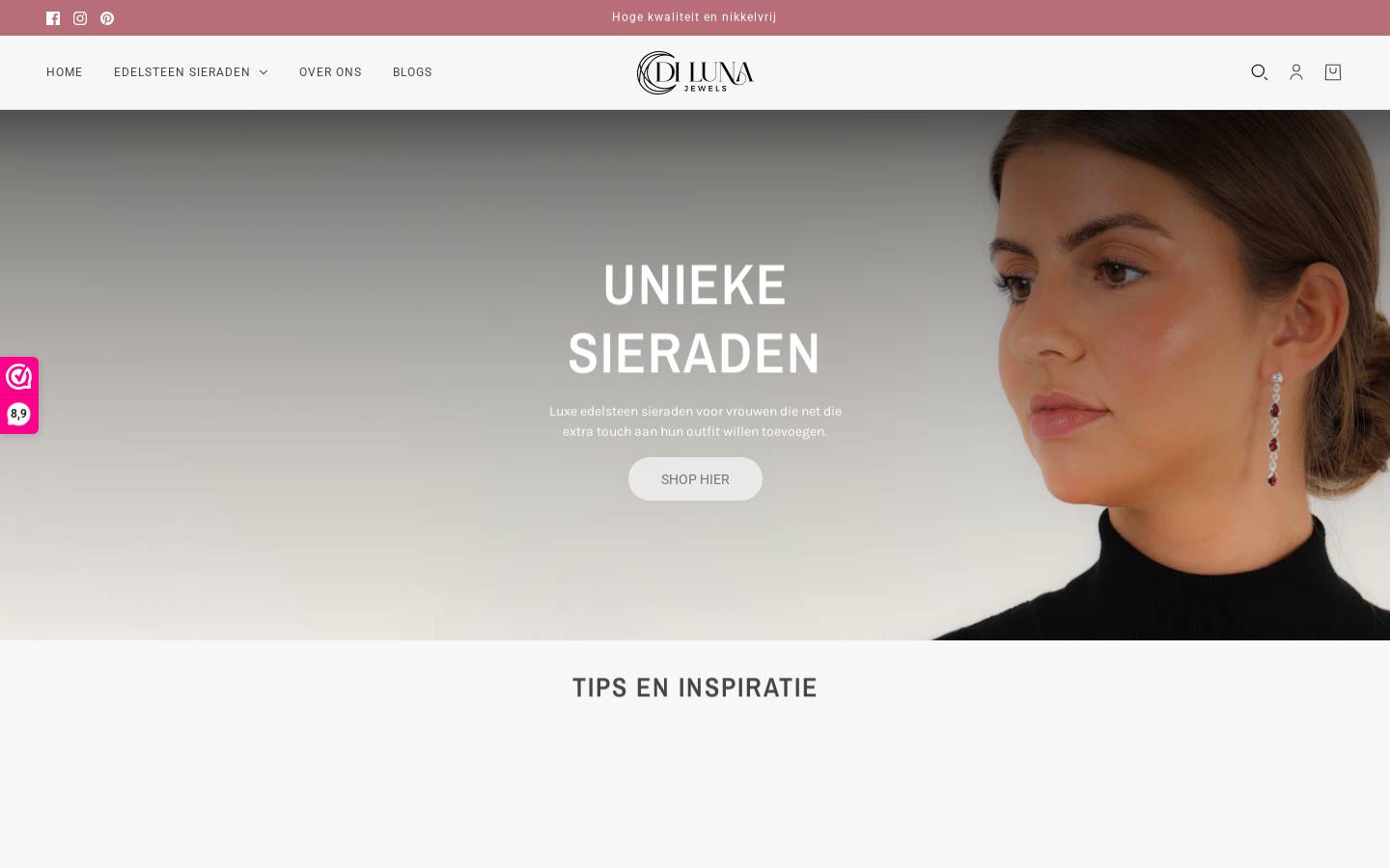 diluna.nl homepage screenshot