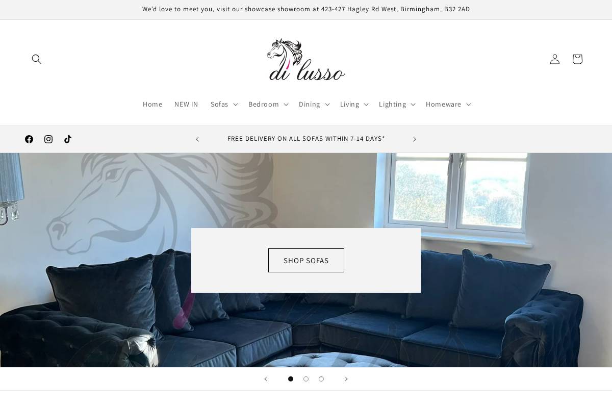 dilussobeds.co.uk homepage screenshot