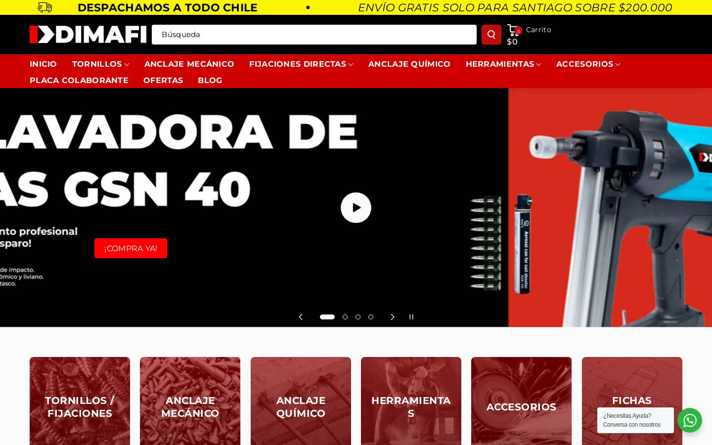 dimafi.cl homepage screenshot