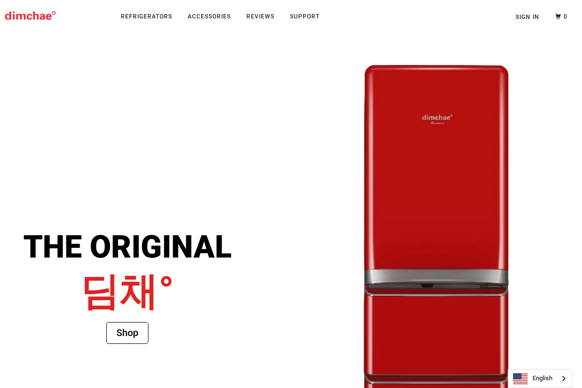 Dimchae USA homepage screenshot