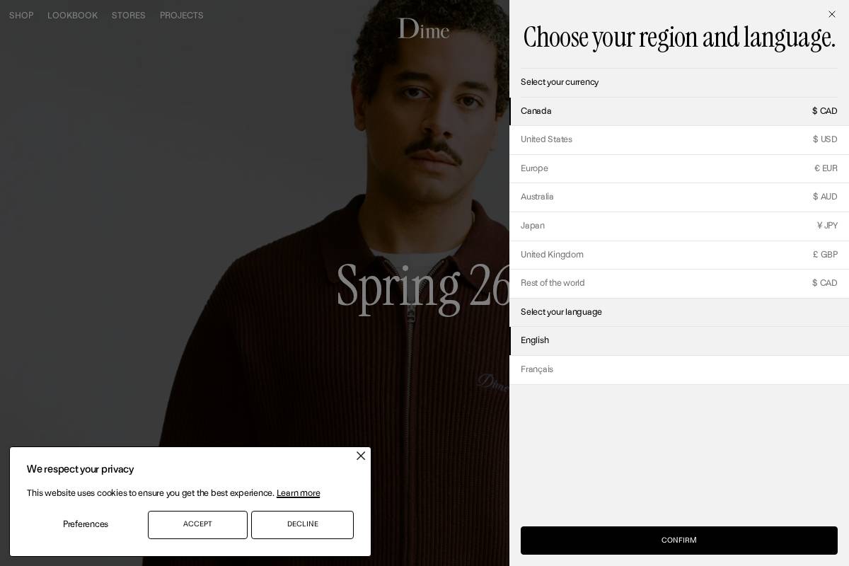 dimemtl.com homepage screenshot