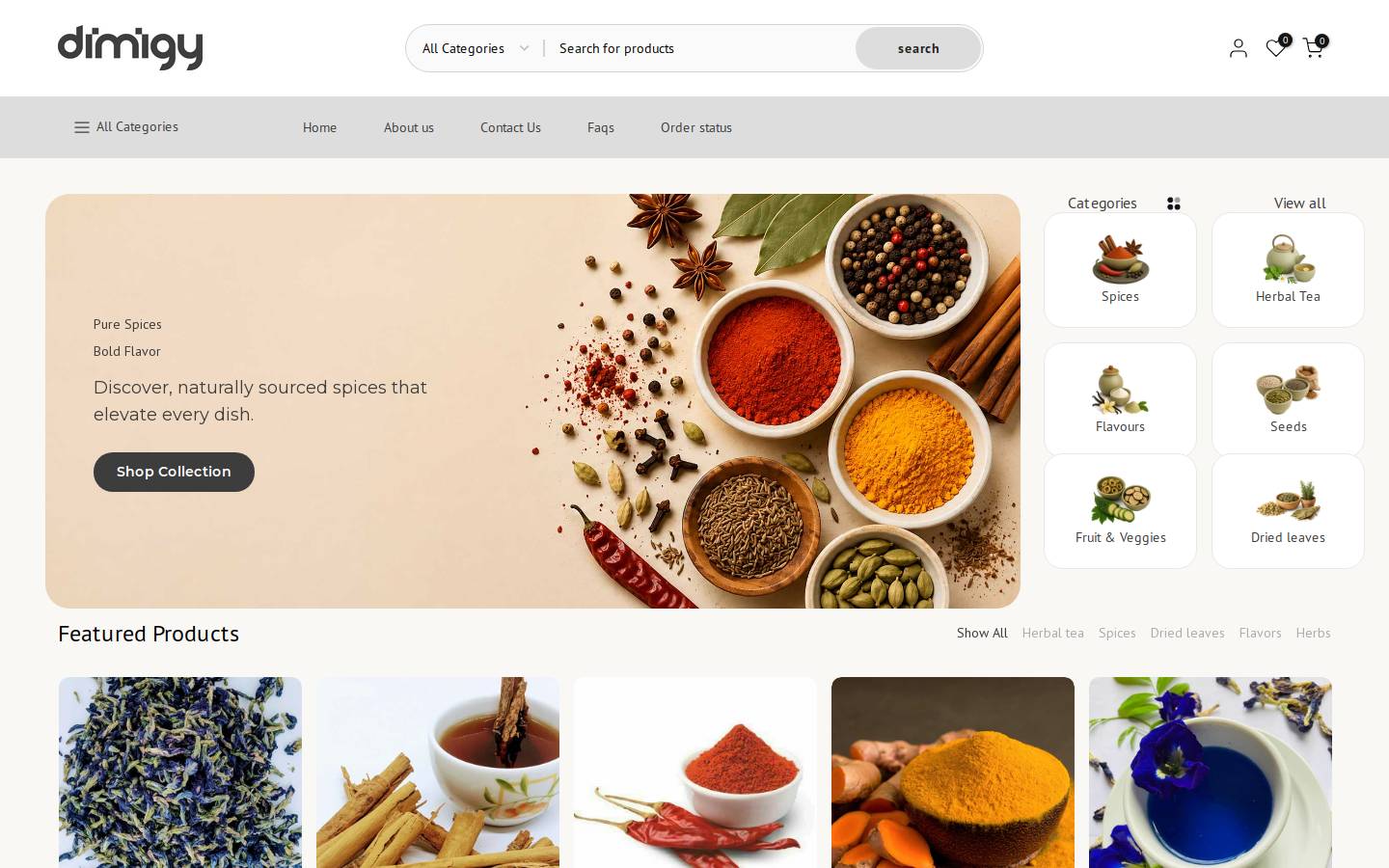 dimigy.com homepage screenshot