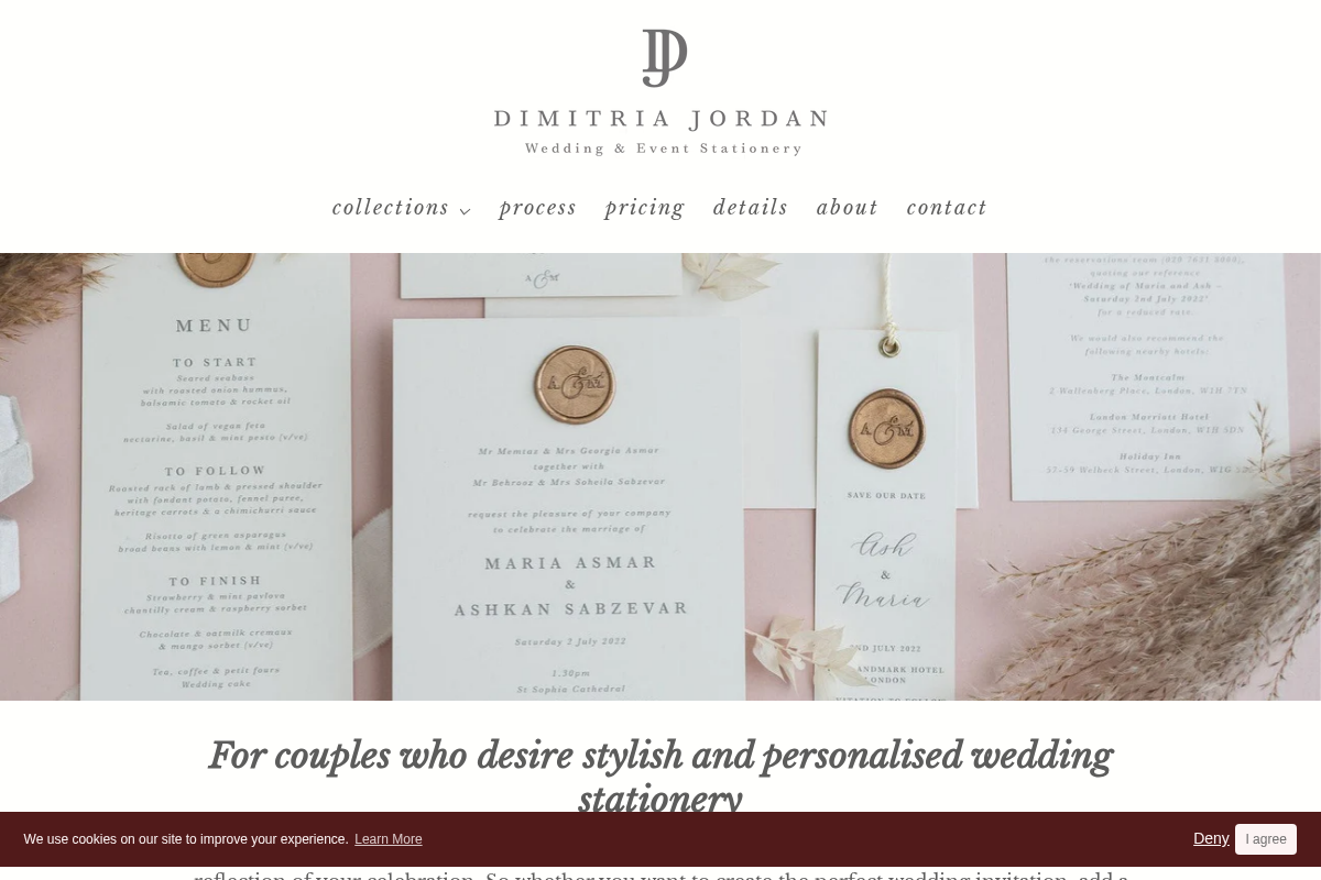 dimitriajordan.co.uk homepage screenshot