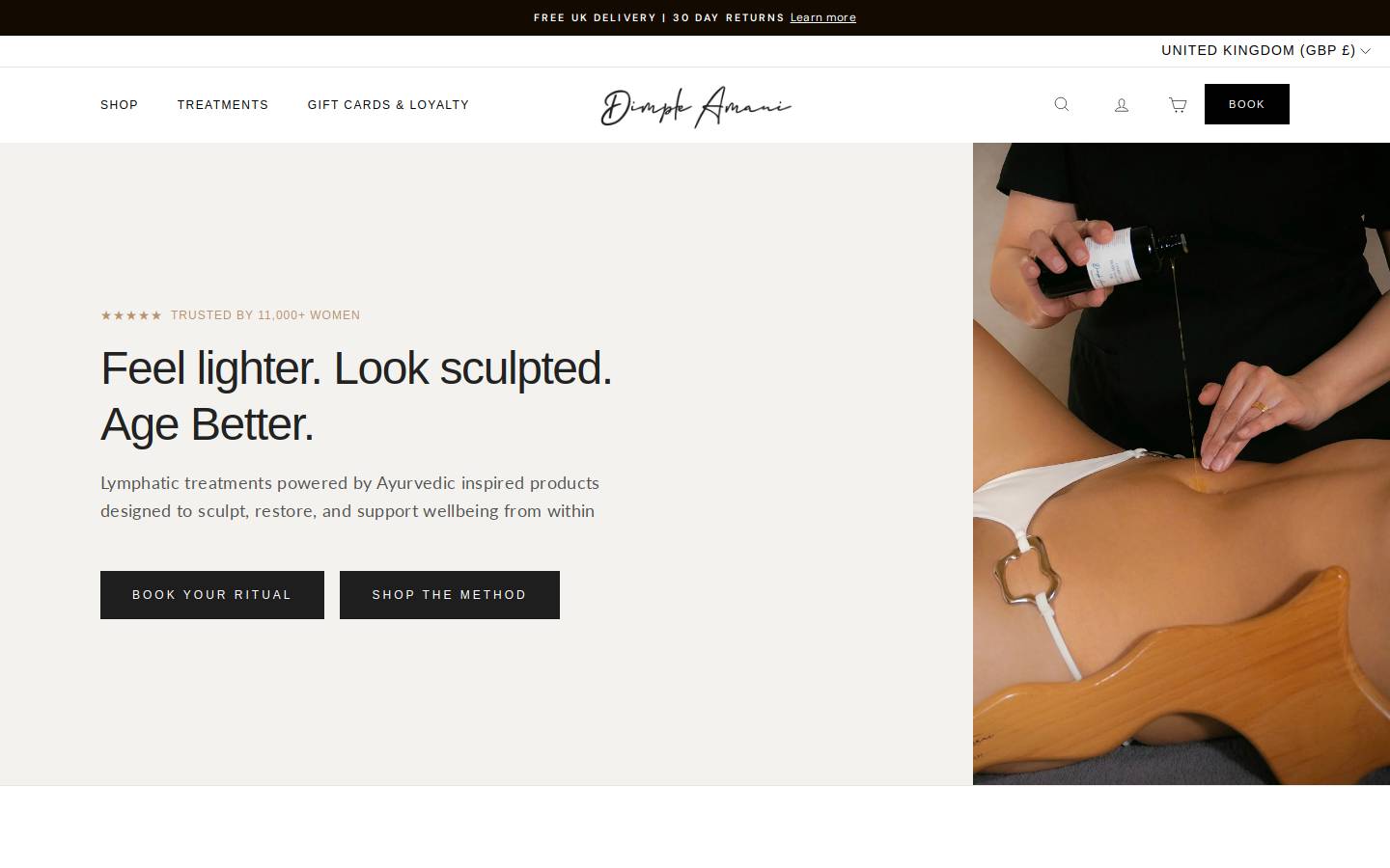 Dimple Amani homepage screenshot