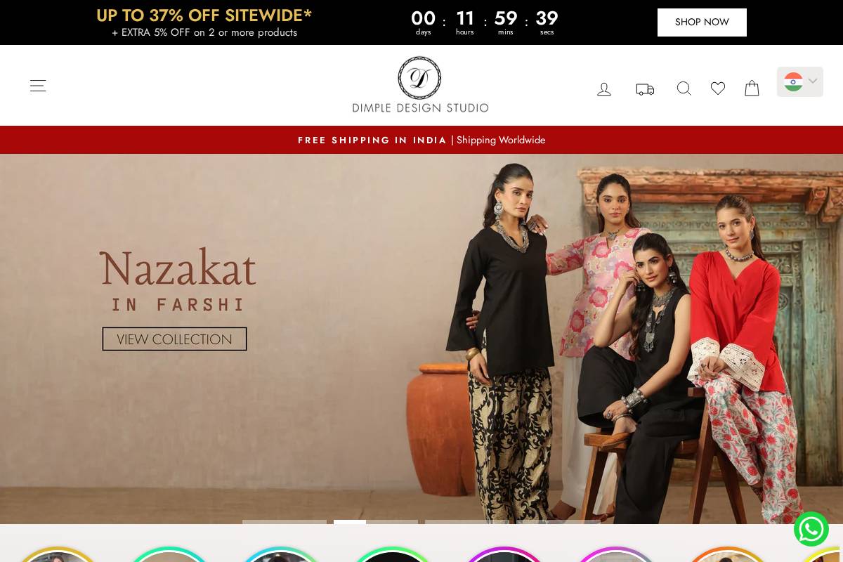 dimpledesignstudio.com homepage screenshot
