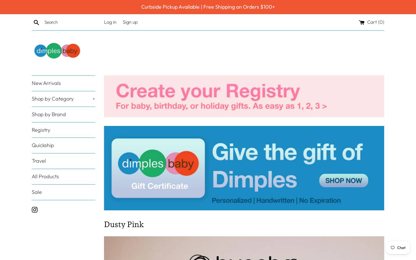 dimplesbaby.com homepage screenshot