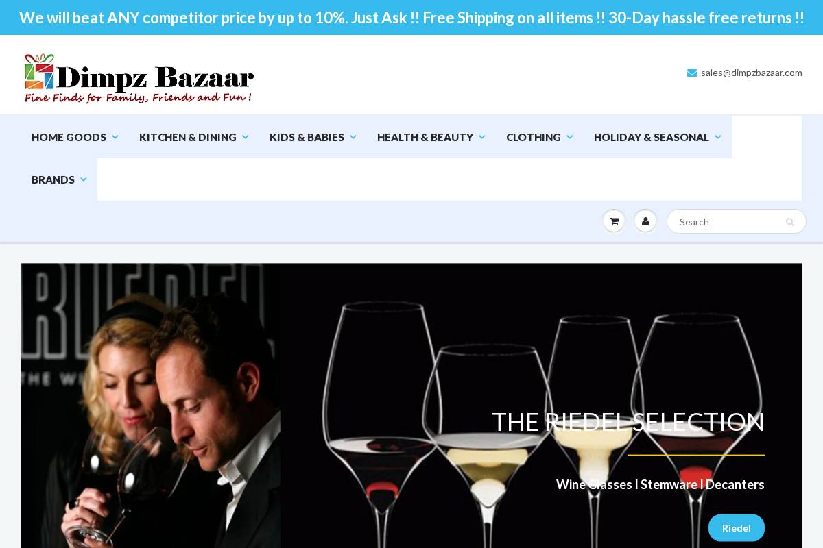 dimpzbazaar.com homepage screenshot