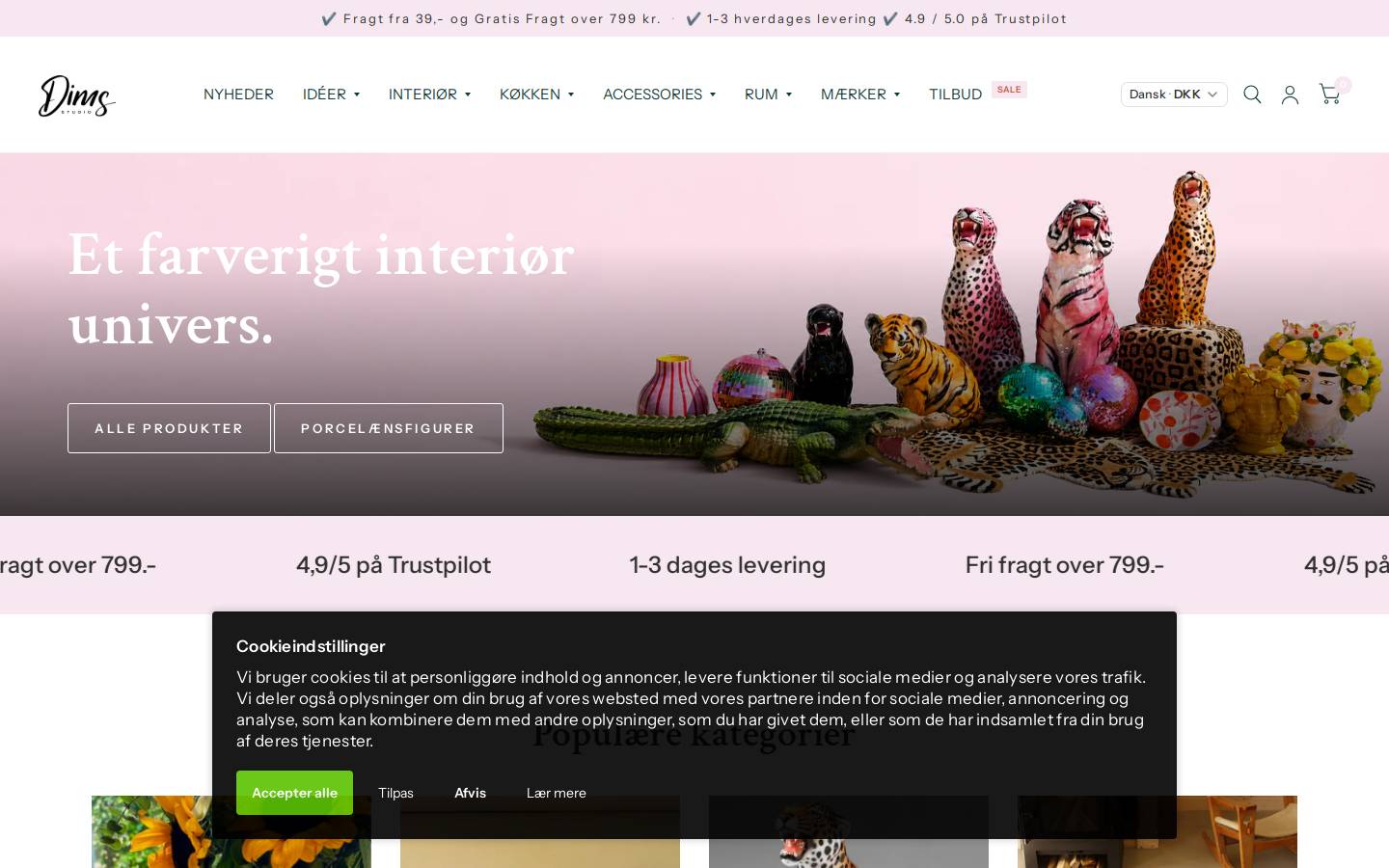 Dims Studio homepage screenshot