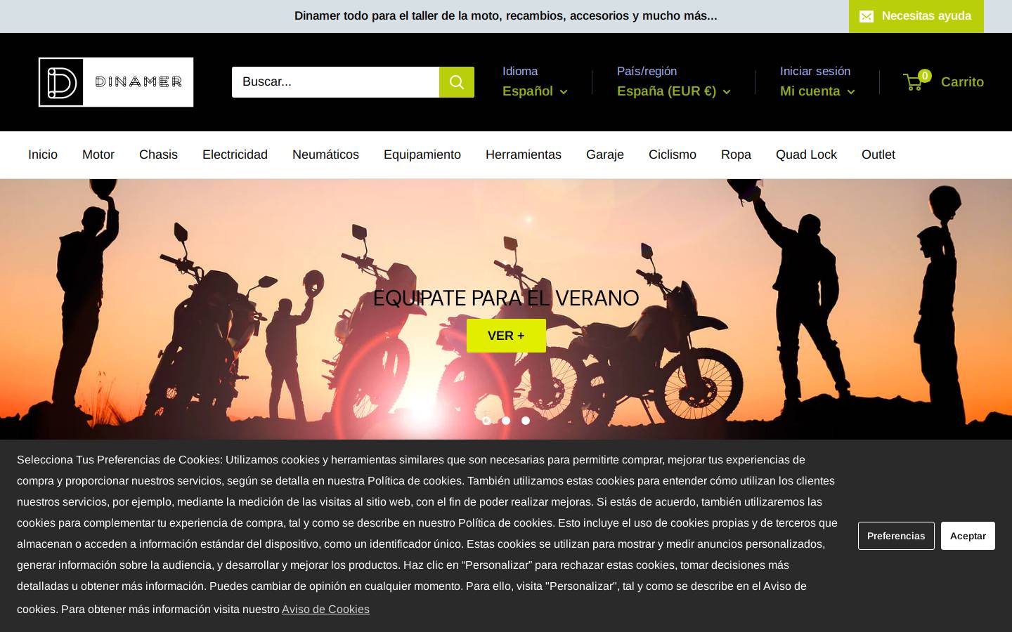 dinamer.com homepage screenshot
