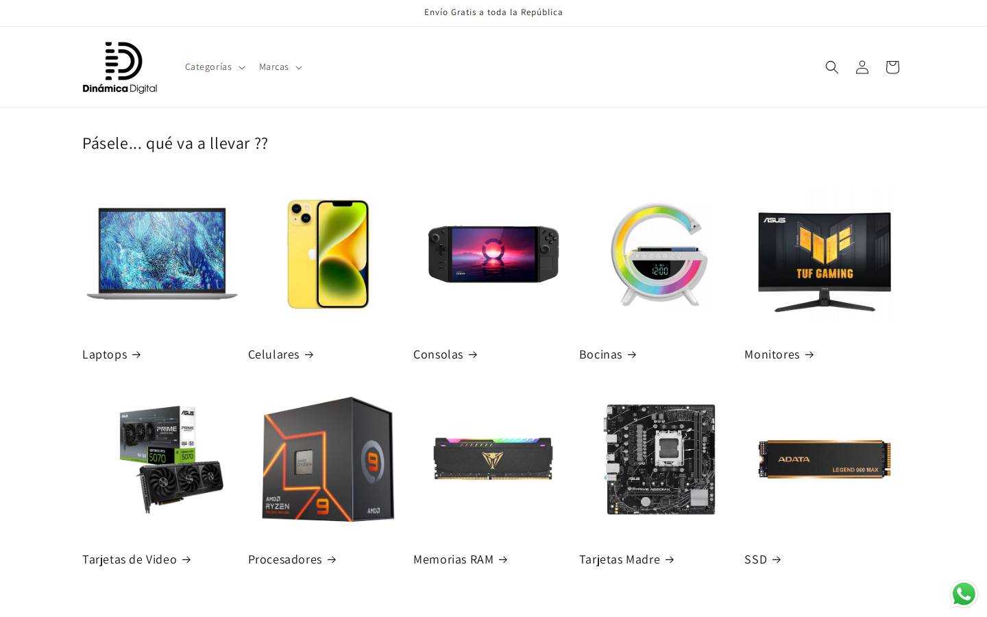 dinamicadigital.mx homepage screenshot