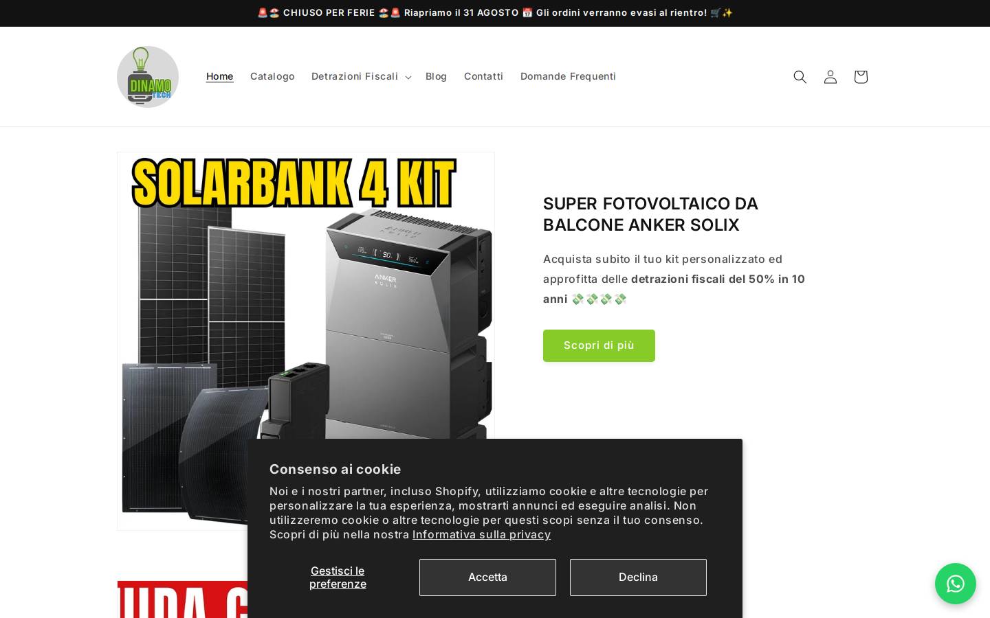 Dinamotech homepage screenshot