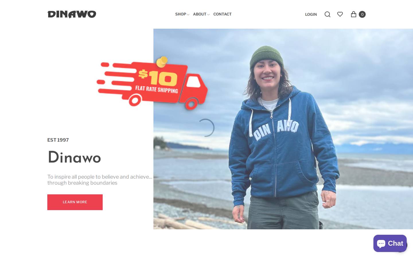 dinawo.ca homepage screenshot