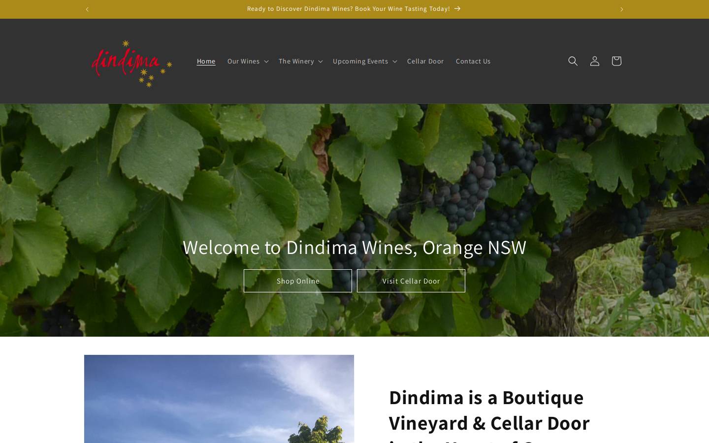 dindima.com.au homepage screenshot
