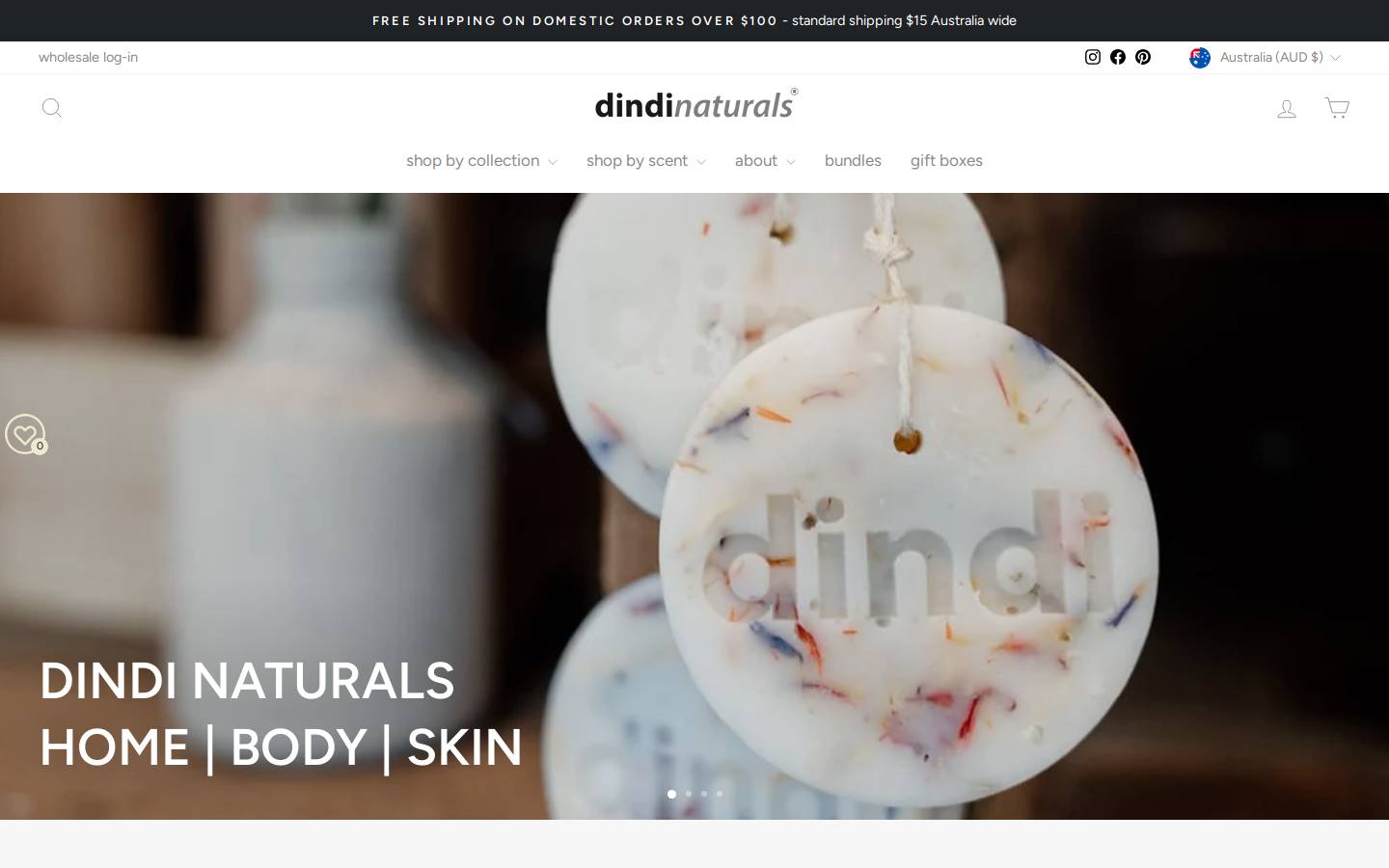 dindinaturals.com.au homepage screenshot