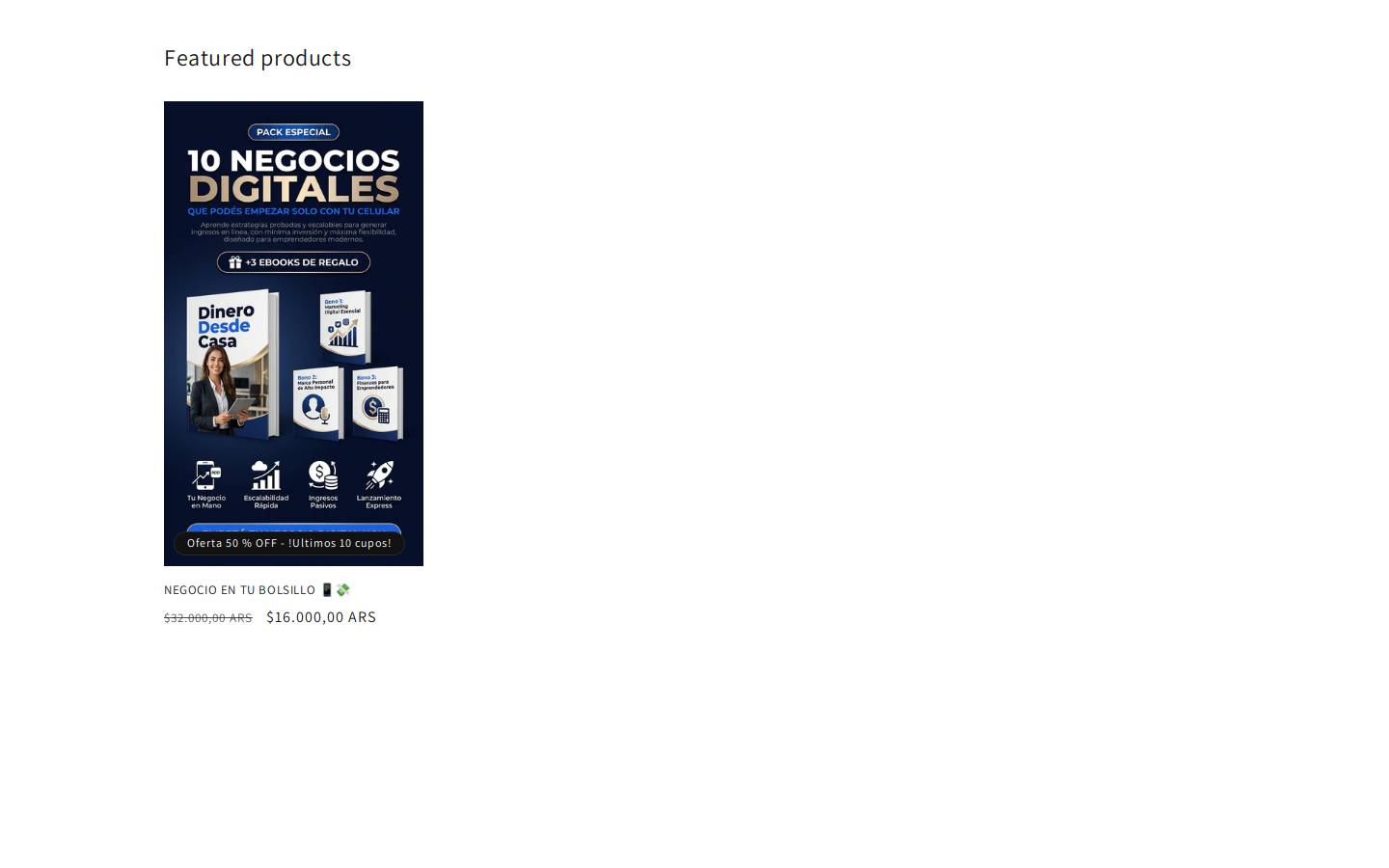 dineroencasa.online homepage screenshot