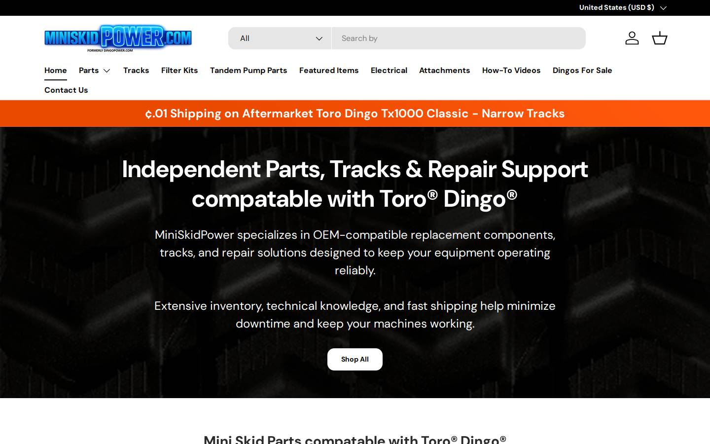 dingopower.com homepage screenshot