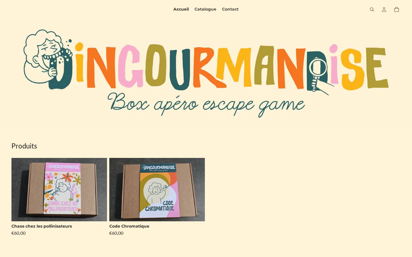 dingourmandise.com homepage screenshot